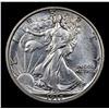 Image 2 : 1917-p Walking Liberty Half Dollar 50c Grades Select Unc