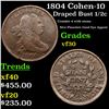 Image 1 : 1804 Cohen-10 Draped Bust Half Cent 1/2c Grades vf++