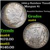 Image 1 : 1886-p Rainbow Toned Morgan Dollar $1 Grades Choice Unc