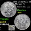 Image 1 : 1878-p 7/8tf Vam 33 Morgan Dollar $1 Grades Select Unc