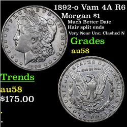 1892-o Vam 4A R6 Morgan Dollar $1 Grades Choice AU/BU Slider