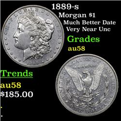 1889-s Morgan Dollar $1 Grades Choice AU/BU Slider
