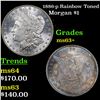 Image 1 : 1886-p Rainbow Toned Morgan Dollar $1 Grades Select+ Unc