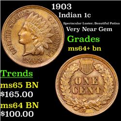 1903 Indian Cent 1c Grades Choice+ Unc BN