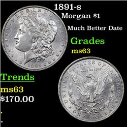 1891-s Morgan Dollar $1 Grades Select Unc
