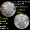 Image 1 : 1886-p Colorfly Toned Morgan Dollar $1 Grades Choice Unc