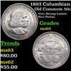 Image 1 : 1893 Columbian Old Commem Half Dollar 50c Grades Select Unc