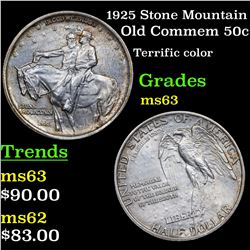 1925 Stone Mountain Old Commem Half Dollar 50c Grades Select Unc