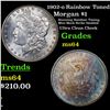 Image 1 : 1902-o Rainbow Toned Morgan Dollar $1 Grades Choice Unc