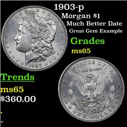 1903-p Morgan Dollar $1 Grades GEM Unc