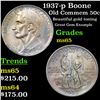 Image 1 : 1937-p Boone Old Commem Half Dollar 50c Grades GEM Unc