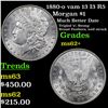 Image 1 : 1880-o vam 13 I3 R5 Morgan Dollar $1 Grades Select Unc