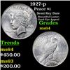Image 1 : 1927-p Peace Dollar $1 Grades Choice Unc