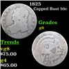 Image 1 : 1825 Capped Bust Half Dollar 50c Grades g+