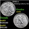 Image 1 : 1941-s Walking Liberty Half Dollar 50c Grades Select Unc