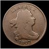 Image 2 : 1807 Cohen-1 Draped Bust Half Cent 1/2c Grades f, fine