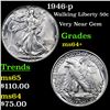 Image 1 : 1946-p Walking Liberty Half Dollar 50c Grades Choice+ Unc