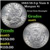 Image 1 : 1883/18-3-p Vam 8 Morgan Dollar $1 Grades GEM Unc