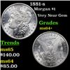 Image 1 : 1881-s Morgan Dollar $1 Grades Choice+ Unc