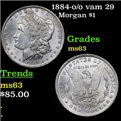 1884-o /o vam 29 Morgan Dollar $1 Grades Select Unc