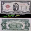 Image 1 : 1928G $2 Red seal United States Note Grades vf+