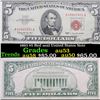 Image 1 : 1963 $5 Red seal United States Note Grades Select AU
