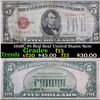 Image 1 : 1928C $5 Red Seal United States Note Grades f+
