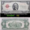 Image 1 : 1928G $2 Red seal United States Note Grades f+