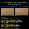 Image 1 : ***Auction Highlight*** 1957 SEALED Proof Set in Original Packaging with the mint memo Grades