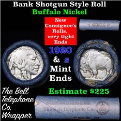 Buffalo Nickel Shotgun Roll in Old Bank Style 'Bell Telephone'  Wrapper 1920 & s Mint Ends Grades