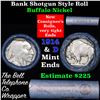 Image 1 : Buffalo Nickel Shotgun Roll in Old Bank Style 'Bell Telephone'  Wrapper 1914 & d Mint Ends Grades