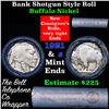 Image 1 : Buffalo Nickel Shotgun Roll in Old Bank Style 'Bell Telephone'  Wrapper 1921 & s Mint Ends Grades