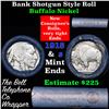 Image 1 : Buffalo Nickel Shotgun Roll in Old Bank Style 'Bell Telephone'  Wrapper 1915 & s Mint Ends Grades