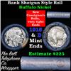 Image 1 : Buffalo Nickel Shotgun Roll in Old Bank Style 'Bell Telephone'  Wrapper 1915 & d Mint Ends Grades