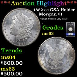 NGC 1882-cc GSA Holder Morgan Dollar $1 Graded ms63 By NGC