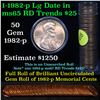 Image 1 : ***Auction Highlight*** Uncirculated Lincoln 1c roll, 1982-p Copper Large Date 50 pcs Grades (fc)