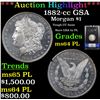 Image 1 : ***Auction Highlight*** NGC 1882-cc GSA Holder Morgan Dollar $1 Graded ms64 pl By NGC (fc)