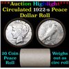 Image 1 : ***Auction Highlight*** Full solid date 1922-s Peace silver dollar roll (fc)