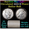 Image 1 : ***Auction Highlight*** Full solid date 1922-d Peace silver dollar roll (fc)