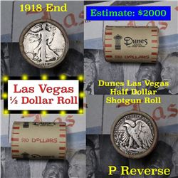 ***Auction Highlight*** Old Casino 50c Roll $10 In Halves Dunes Hotel/Casino Las Vegas 1918 Walker &