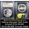 Image 1 : Proof 2002-P Olympics Modern Commem Dollar $1 Graded GEM++ Proof Deep Cameo By USCG