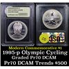 Image 1 : Proof 1995-P Olympics Cycling Modern Commem Dollar $1 Graded GEM++ Proof Deep Cameo By USCG