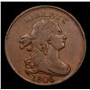 Image 2 : ***Auction Highlight*** 1806/6 Cohen-4 Draped Bust Half Cent 1/2c Graded xf+ By USCG (fc)