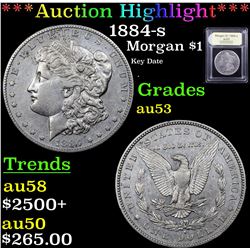 ***Auction Highlight*** 1884-s Morgan Dollar $1 Graded Select AU By USCG (fc)