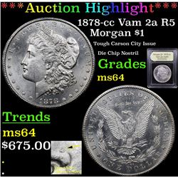 ***Auction Highlight*** 1878-cc Vam 2a R5 Morgan Dollar $1 Graded Choice Unc By USCG (fc)