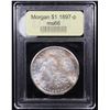 Image 4 : ***Auction Highlight*** 1897-p Wild Toning Morgan Dollar $1 Graded GEM+ Unc By USCG (fc)
