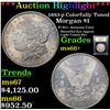 Image 1 : ***Auction Highlight*** 1883-p Colorfully Toned Morgan Dollar $1 Graded GEM++ Unc By USCG (fc)
