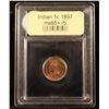 Image 4 : ***Auction Highlight*** 1897 Indian Cent 1c Graded Gem+ Unc RB By USCG (fc)