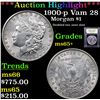 Image 1 : ***Auction Highlight*** 1900-p Vam 28 Morgan Dollar $1 Graded GEM+ Unc By USCG (fc)