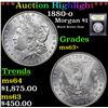 Image 1 : ***Auction Highlight*** 1880-o Morgan Dollar $1 Graded Select+ Unc By USCG (fc)